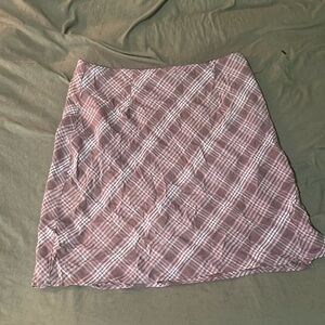 gingham mini skirt